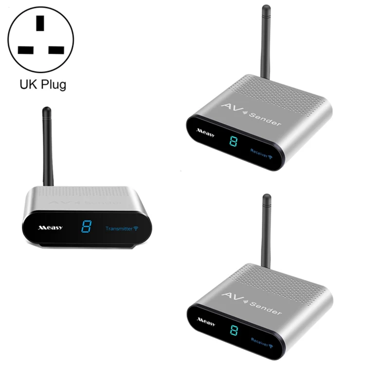 Measy AV530-2 5.8GHz Wireless Audio / Video Transmitter + 2 Receiver, Transmission Distance: 300m, UK Plug