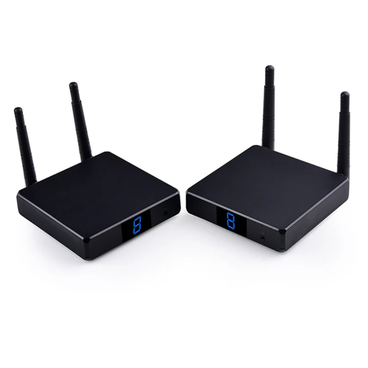 Measy FHD686-2 Full HD 1080P 3D 2.4GHz / 5.8GHz Wireless HD Multimedia Interface Extender 1 Transmitter + 2 Receiver, Transmission Distance: 200m(AU Plug) - Image 2