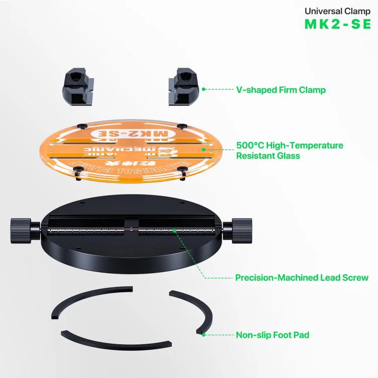 MECHANIC MK2-SE Heat-Insulated Circular Tempered Glass Motherboard Repair Clamp - Image 4