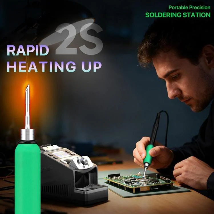 MECHANIC X60 Pro Portable Precision Soldering Station Compatible with 115 / 210 Soldering Handles, Plug:EU Plug - Image 8