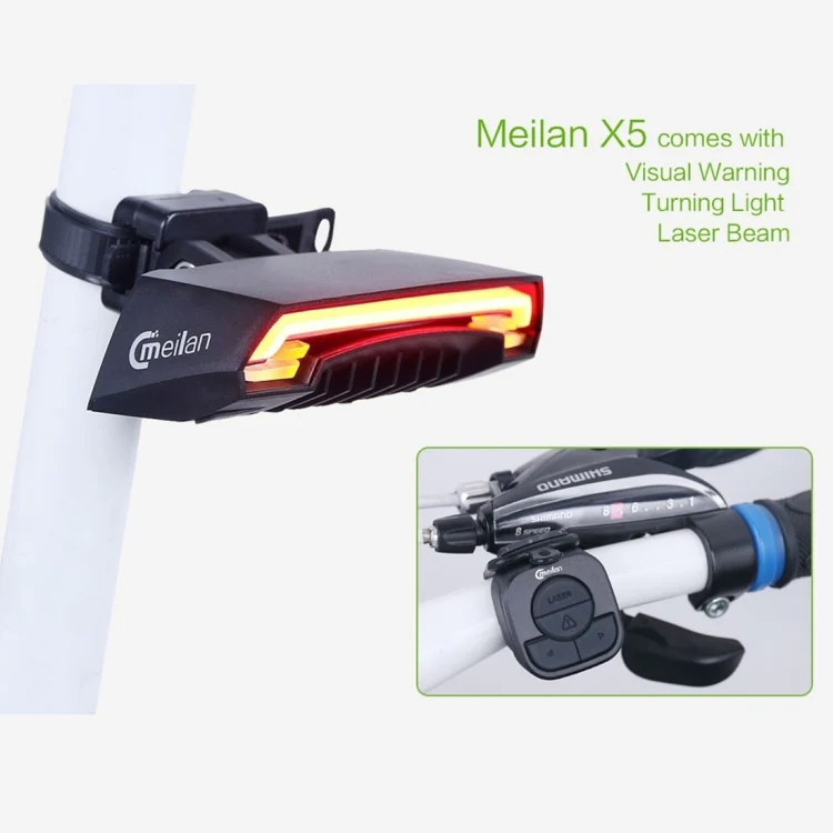 Meilan X5 Wireless Remote Control Laser Tail Lamp for Bicycle, Waterproof Level: IPX4 - Image 10