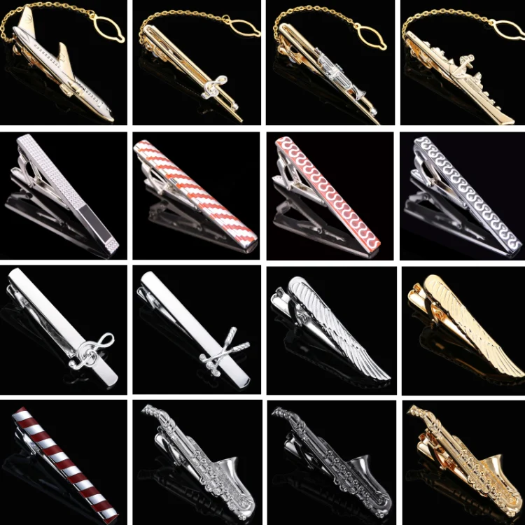 Men Business Formal Wedding Tie Clips, Color: Gold Ship - Image 2