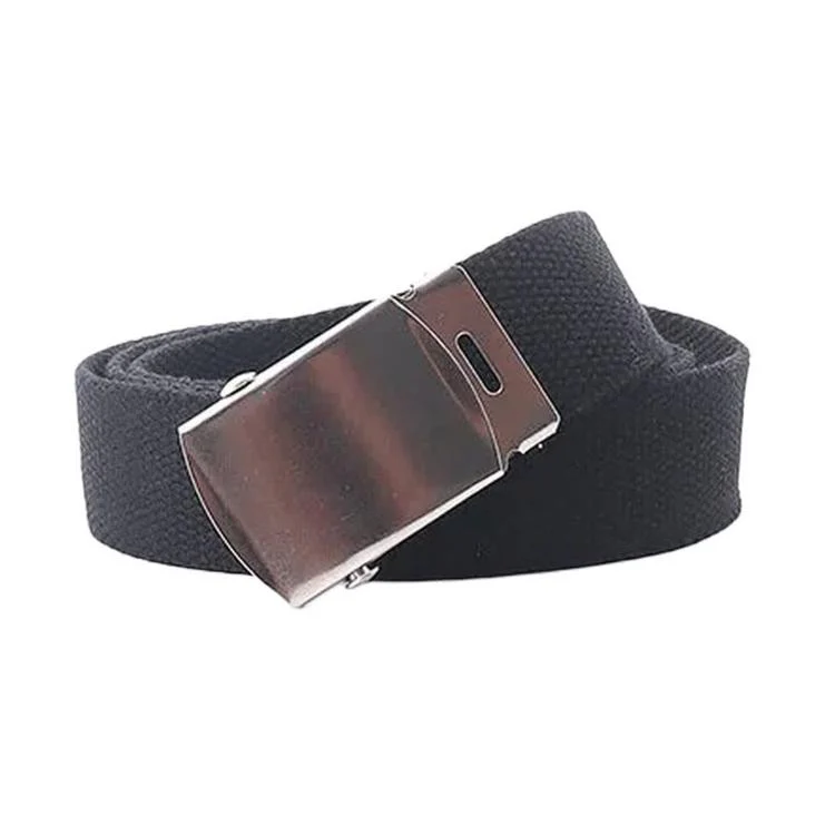 Men Canvas Web Belt 32mm Narrow Casual Belts With Slider Automatic Buckle, Length: 125cm(Blue) - Image 2