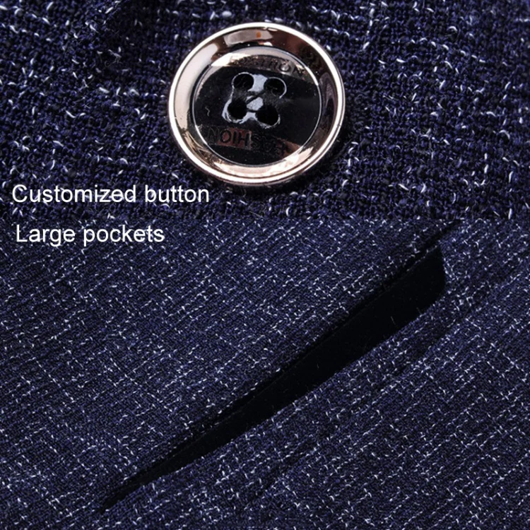 Men Casual Suit Blazer Slim Business Suit Jacket, Size: L(Gray) - Image 10