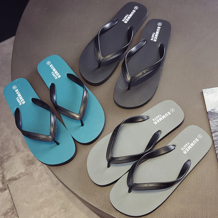 Men Slippers Student Flat Casual Non-Slip Flip Flops, Size: S 40-41(Sunshine-Black) - Image 5