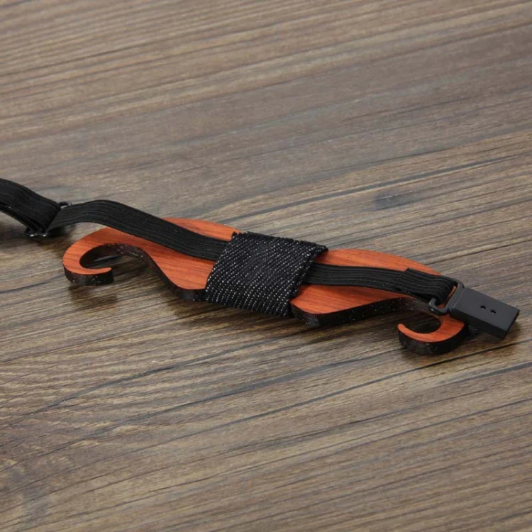 Men Ties Handmade Wooden Bow Ties, Color: Diamond Hollow - Image 4