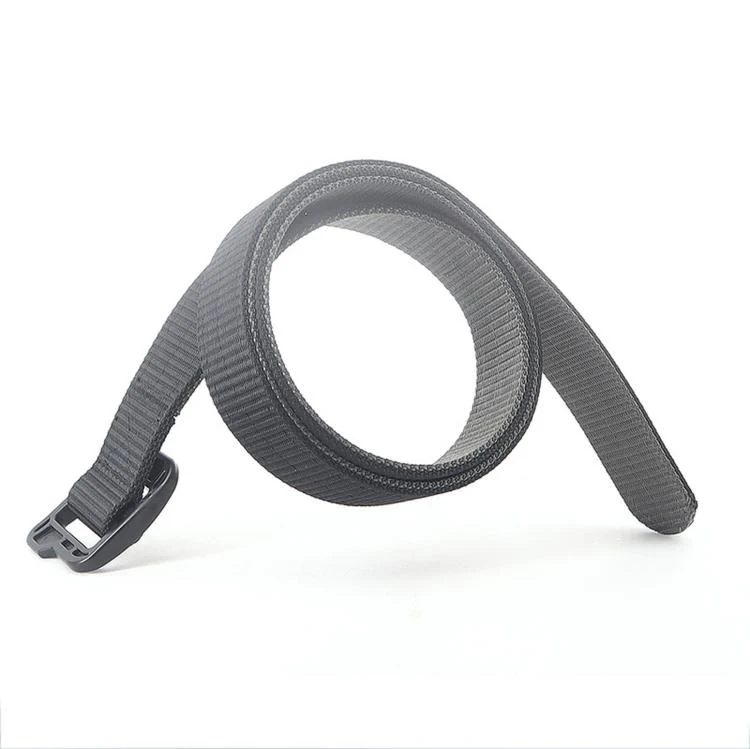 Men Web Thickened Double-Sided Canvas Belts With Plastic Buckle, Length: 120cm(Khaki) - Image 4