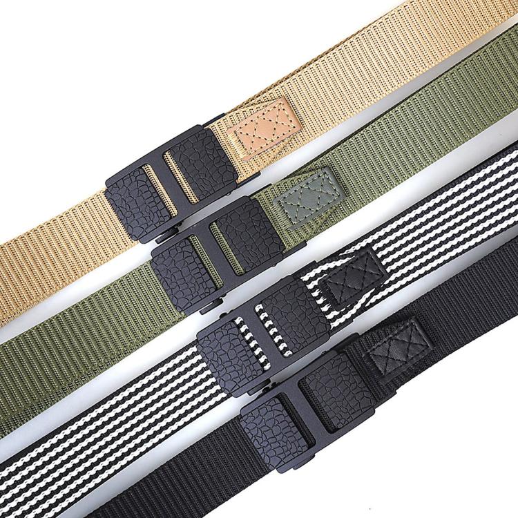 Mens Casual Web Belt Business Work Nylon Belts With Automatic Buckle, Length: 105cm(Black) - Image 2