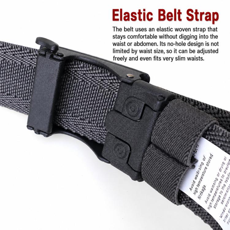 Mens Elastic Braided Belt Stretch Woven Nylon Webbing Belt With Automatic Sliding Buckle, Length: 115cm(Black) - Image 4