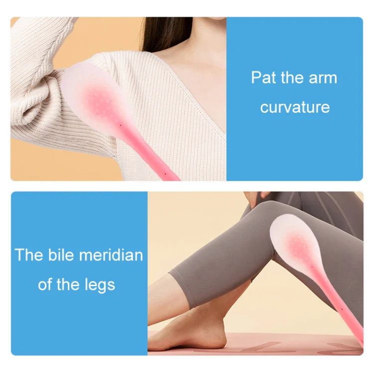 Meridian Points Gua Sha Patting Board Silicone Palm Massage Whacker, Style: Green 38cm - Image 6