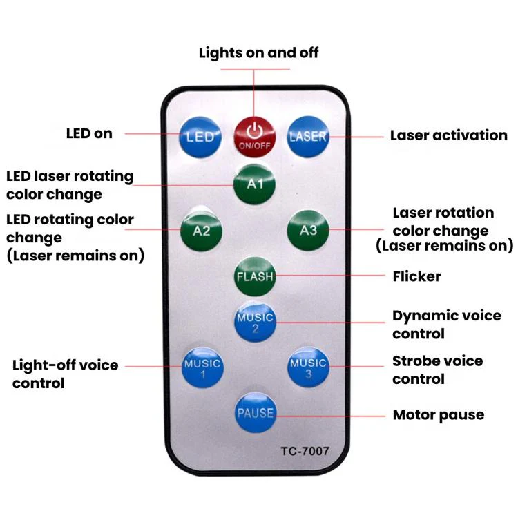 Metal Laser Projector Light LED Magic Ball Ambience Light For Party & Bar AU Plug Black - Image 5