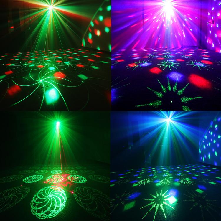 Metal Laser Projector Light LED Magic Ball Ambience Light For Party & Bar UK Plug Black - Image 4