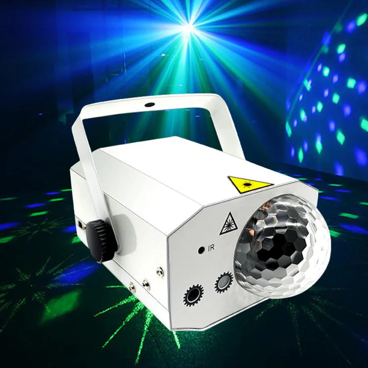 Metal Laser Projector Light LED Magic Ball Ambience Light For Party & Bar US Plug White