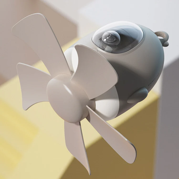 MF023 Airplane Night Light Ceiling Fan Household USB Remote Control Fan(White) - Image 2