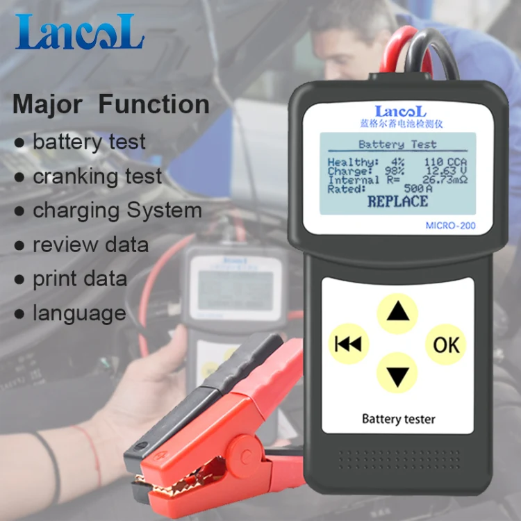 MICRO-200 Car Battery Tester Battery Internal Resistance Life Analyzer - Image 6