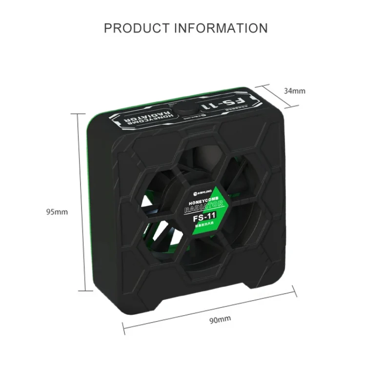 Mijing FS-11 Cooling + UV Curing + Smoke Extraction Honeycomb Radiating Fan(Black) - Image 2
