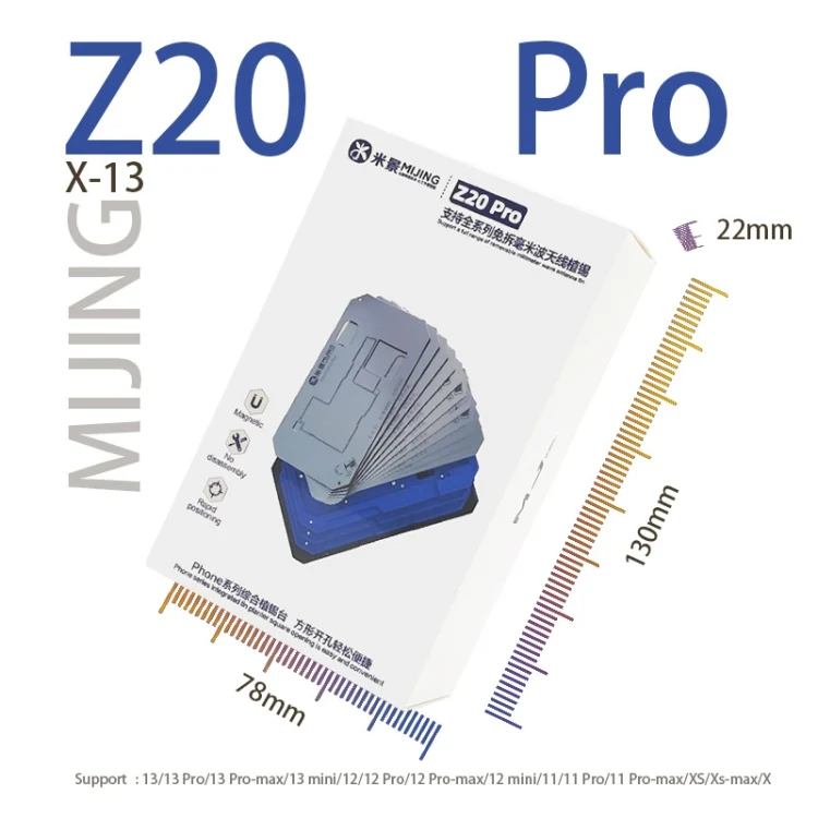 MiJing Z20 Pro For iPhone X-13 Pro Max 14 in 1 Middle Layer Motherboard Reballing Soldering Platform - Image 4