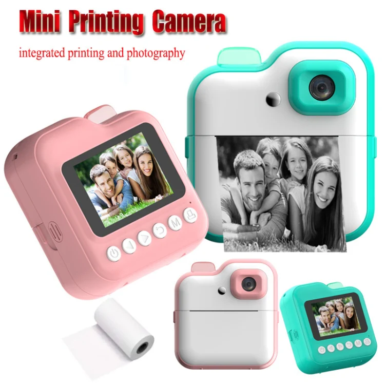 Mini Children High-Definition Printing Digital Camera, Color: Pink+32G TF Card - Image 2
