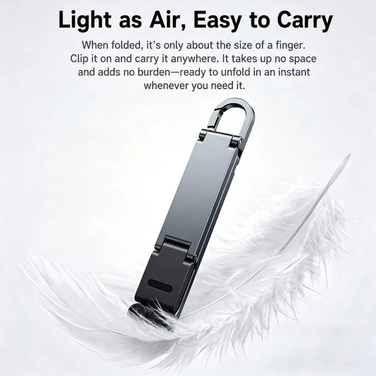 Mini Foldable Aluminum Alloy Keychain Phone Holder(Green) - Image 4