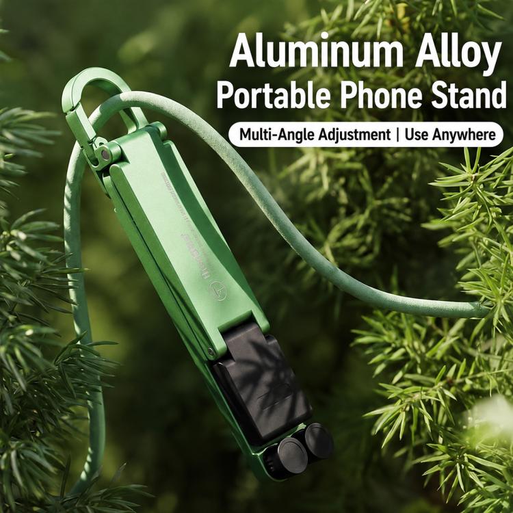 Mini Foldable Aluminum Alloy Keychain Phone Holder(Green) - Image 9