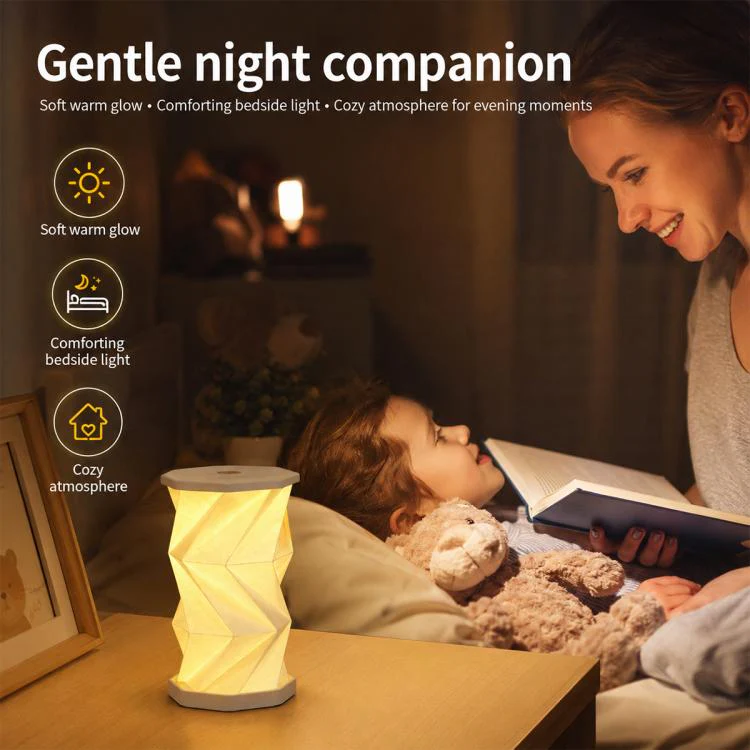 Mini Foldable Rotating Paper LED Lantern Night Light(Science Fiction) - Image 9