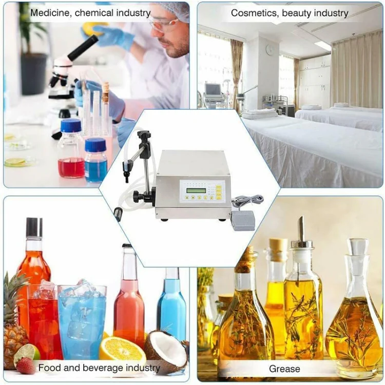 Mini Portable Electric Digital Control Pump Liquid Filling Machine LCD Display Milk Bottles Filler 220V - Image 6