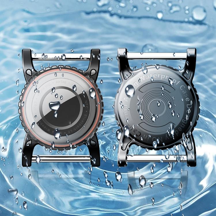 Mini Steel Anti-lost Waterproof Transparent Protective Cover For AirTag 1st Gen / 2nd Gen(Black) - Image 5
