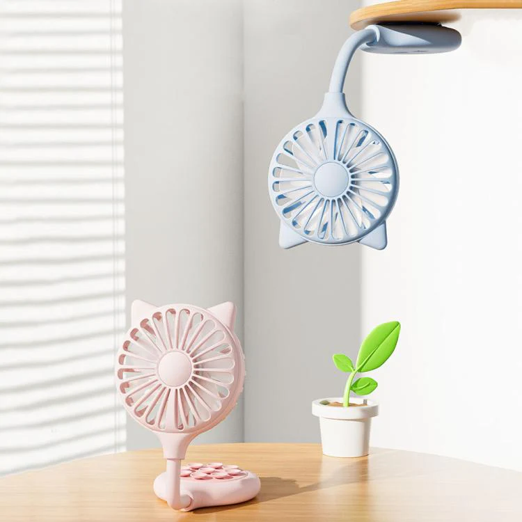 Mini Suction Cup Fan USB Rechargeable Desktop Portable Folding Fan(Blue) - Image 8