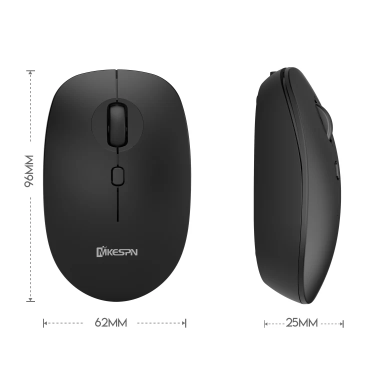 MKESPN 859 2.4G+BT5.0+BT3.0 Three Modes Wireless Mouse (Black) - Image 2