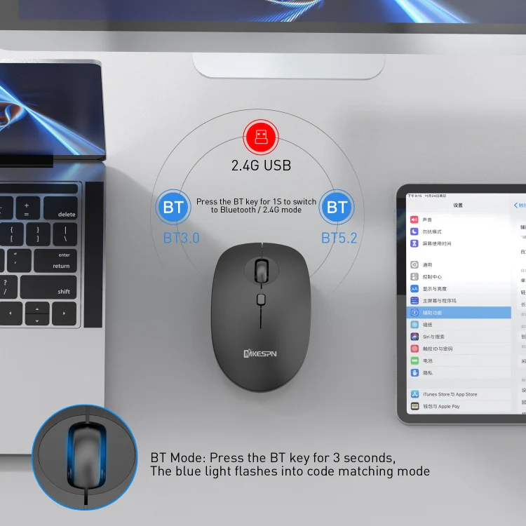 MKESPN 859 2.4G Wireless Mouse (Black) - Image 5