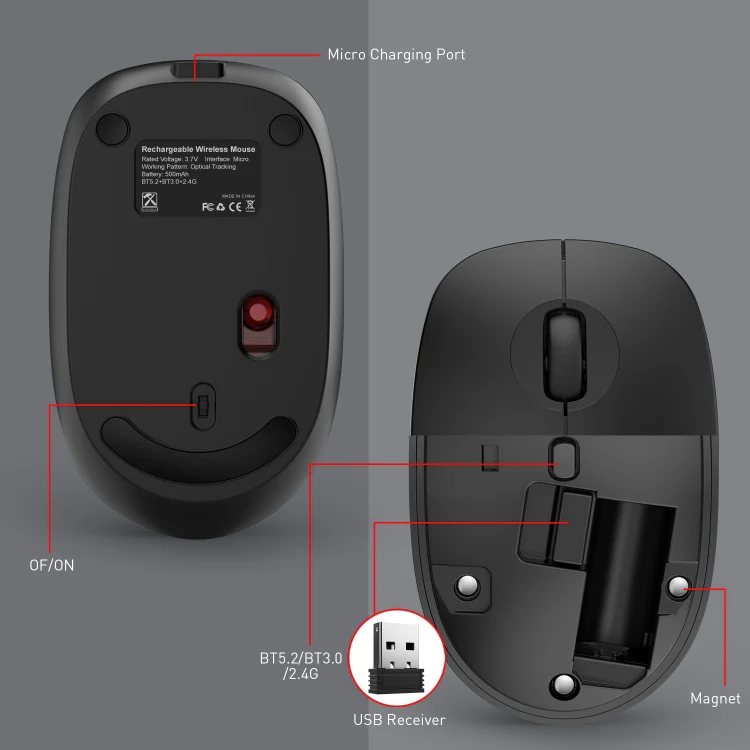 MKESPN 859 2.4G Wireless Mouse (Pink) - Image 6