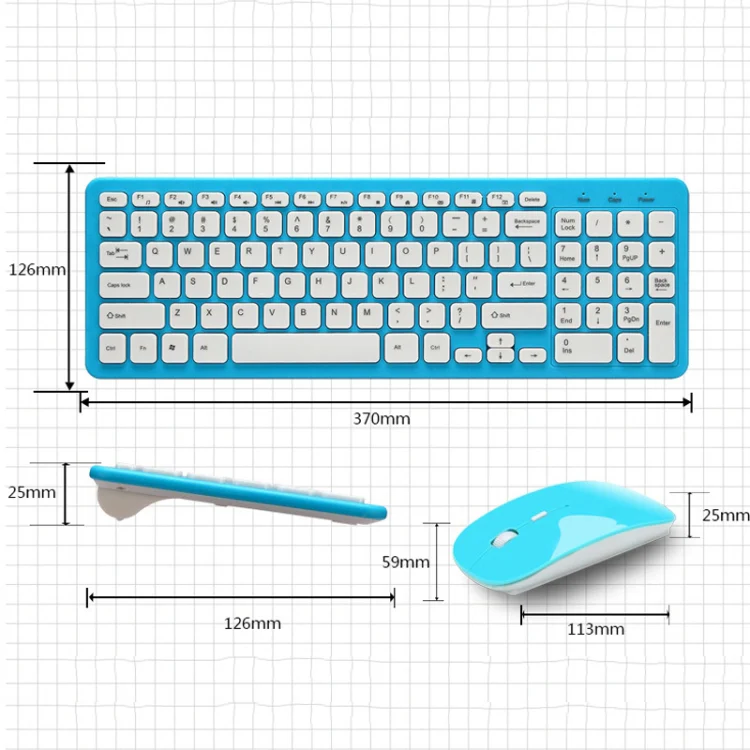 MLD-568 Office Gaming Mute Wireless Mouse Keyboard Set(Pink) - Image 3