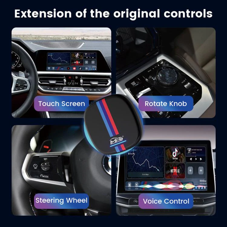 MMB Max-BM-Q4W For BMW 8+128G Wireless CarPlay Box Vehicle GPS Android System Video Convert Adapter(US) - Image 6
