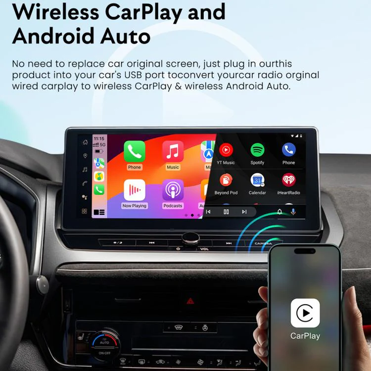 MMB WJAN-Q8W Universal Wireless CarPlay Adapter Plug-And-Play Wired To Wireless Smart Box(8+128G Hong Kong, Macau, Taiwan+Eurasian) - Image 5