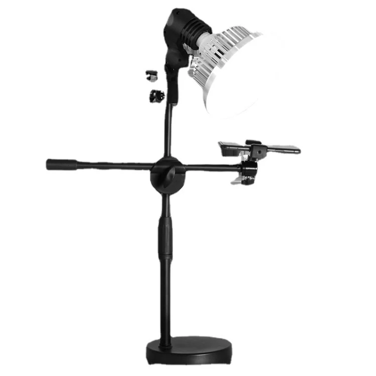 Mobile Phone Live Support Shooting Gourmet Beautification Fill Light Indoor Jewelry Photography Light, Style: 355W Mushroom Lamp + Stand + Overhead Stand