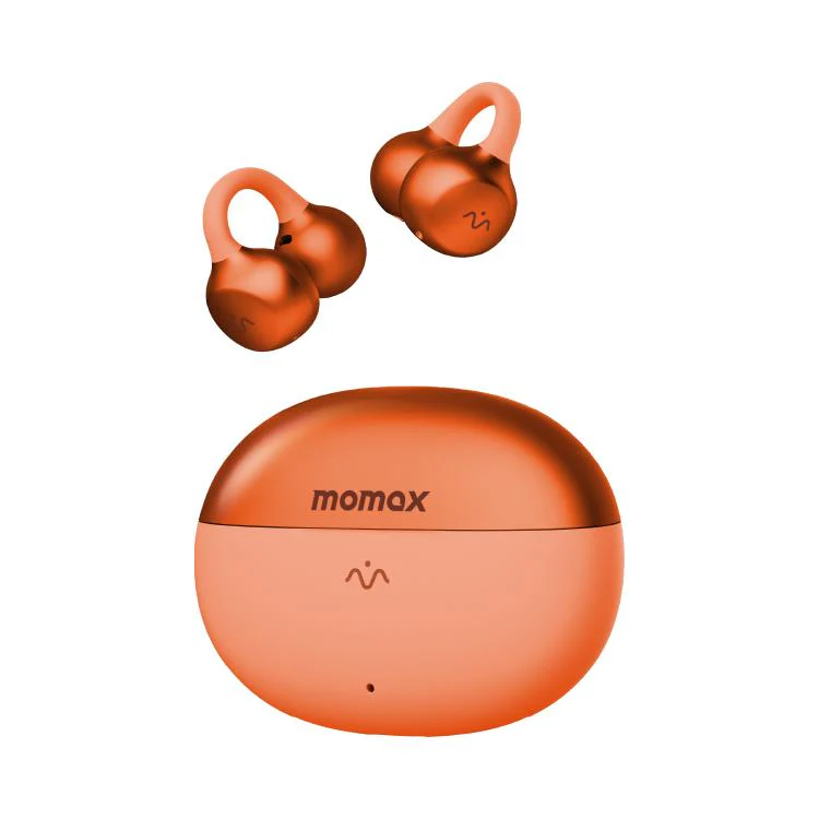 MOMAX 1-Vibe Clip M.IN.D True Wireless Clip Noise Reduction Bluetooth 6.0 Earphones(Orange)