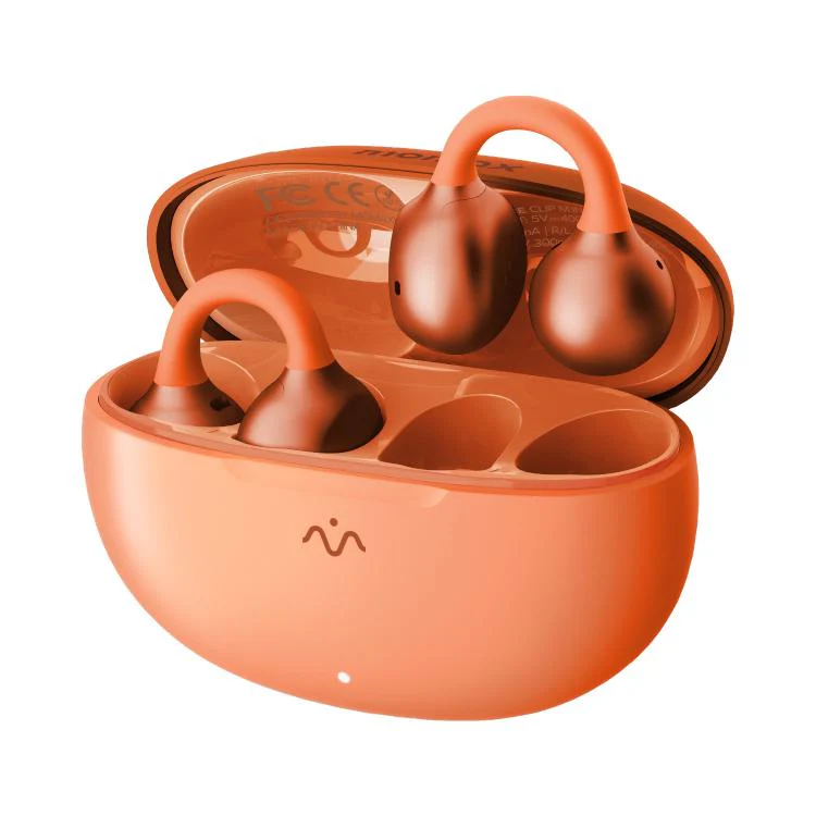 MOMAX 1-Vibe Clip M.IN.D True Wireless Clip Noise Reduction Bluetooth 6.0 Earphones(Orange) - Image 2