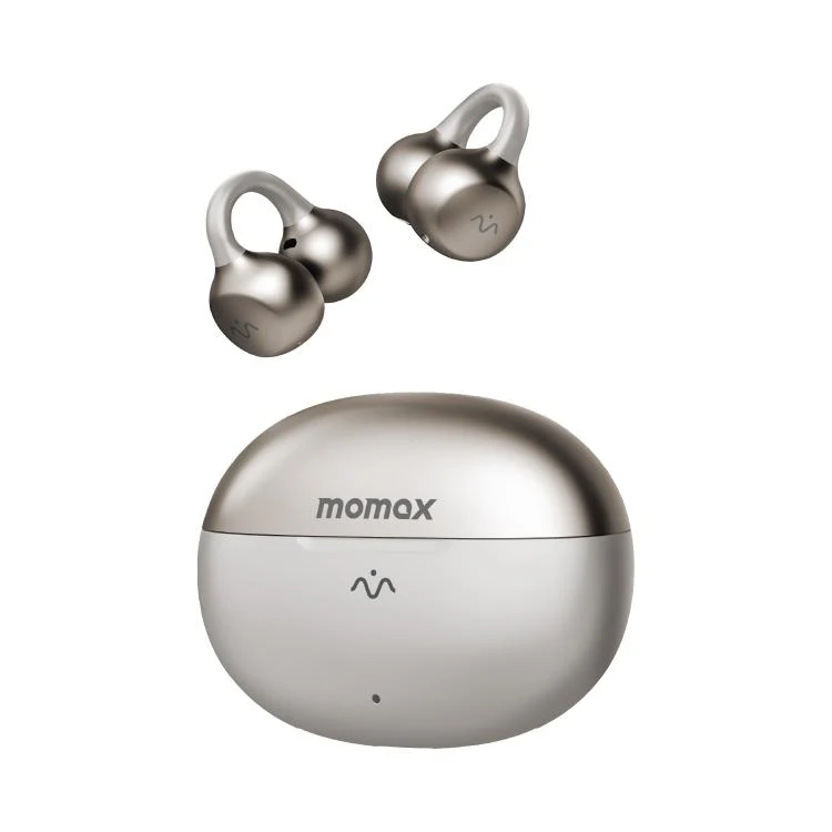 MOMAX 1-Vibe Clip M.IN.D True Wireless Clip Noise Reduction Bluetooth 6.0 Earphones(Titanium)