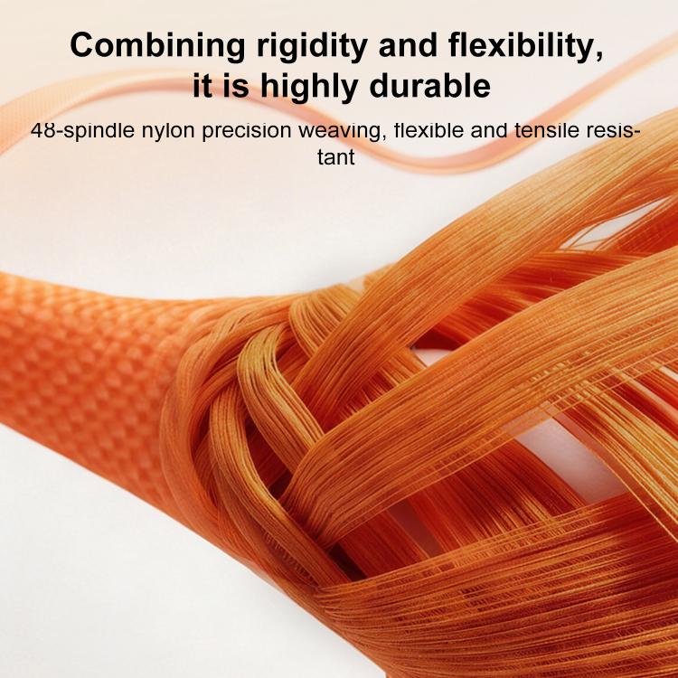 MOMAX 100W Type-C to Type-C Magnetic Retractable Fast Charging Braided Cable, Length:1m(Orange) - Image 4