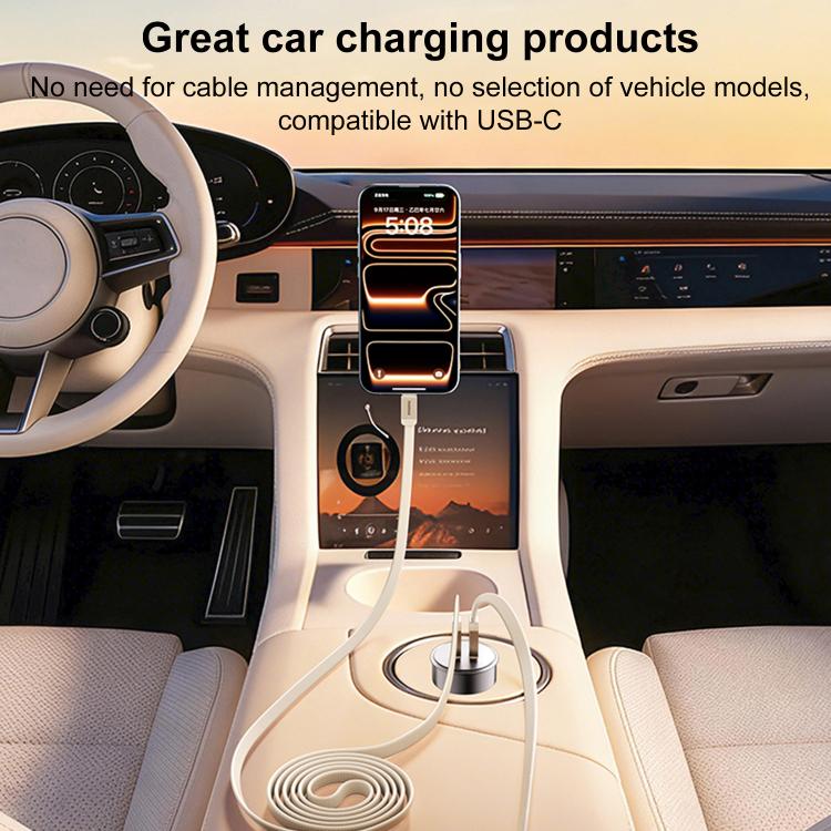 MOMAX 100W Type-C to Type-C Magnetic Retractable Fast Charging Braided Cable, Length:1m(Orange) - Image 7