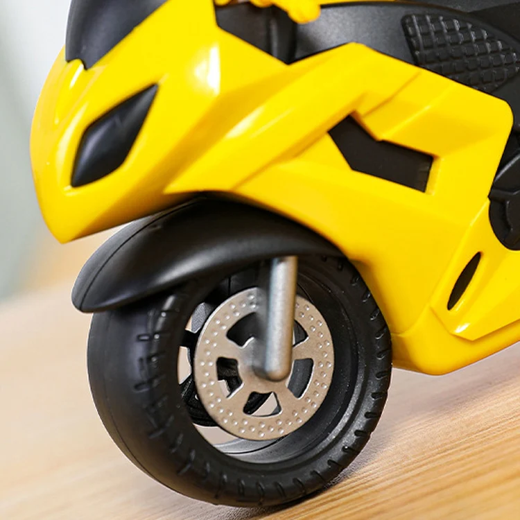Motorcycle Alarm Clock Ornaments Creative Child Gift Clock(Red Motorcycle Racing) - Image 4