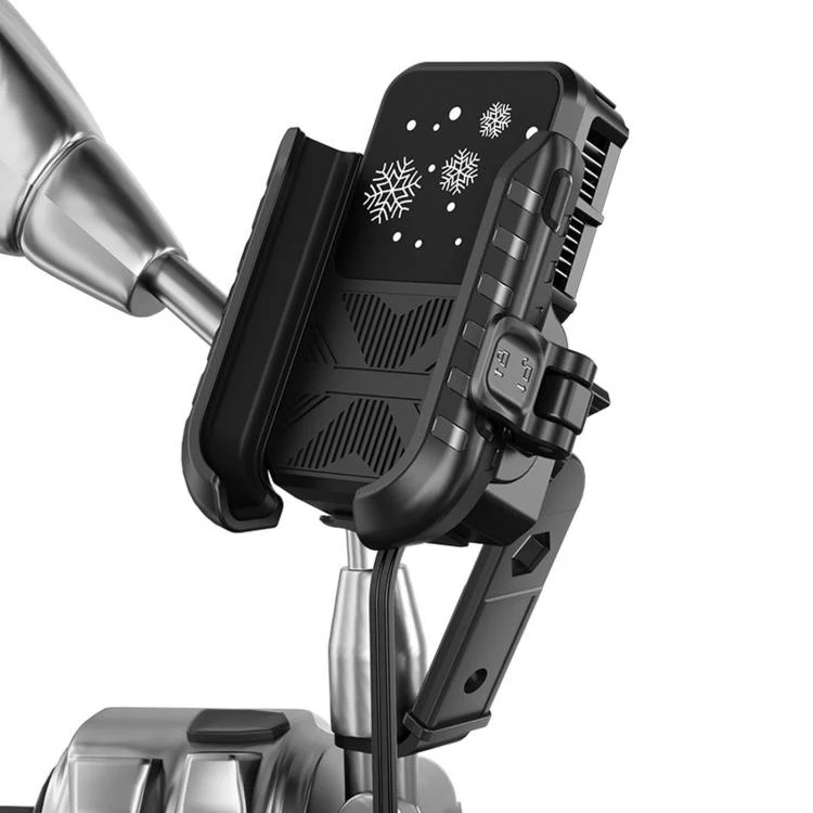 Motorcycle Semiconductor Cooling Heat Dissipation Phone Holder(Mirror Base) - Image 2