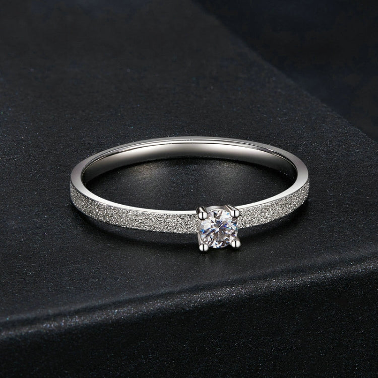 MSR058 S925 Sterling Silver Mossian Stone Ring Platinum Plating Ring(6) - Image 2