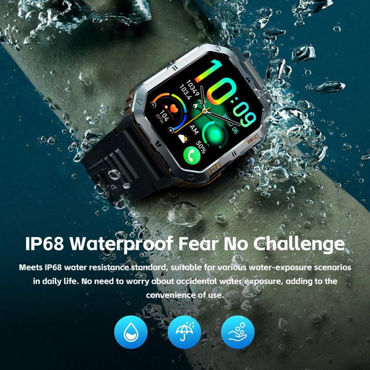 MT62 2.01-inch IPS Display Outdoor Adventures Smart Watch with 1000mAh Battery & Flashlight(Camouflage Black) - Image 16