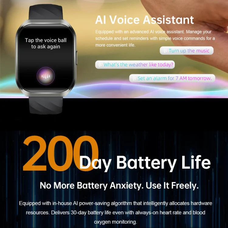 MT66 1.83-inch IPS Curved Screen Smart Watch with 1000mAh Battery(Black Case Leather Strap) - Image 13