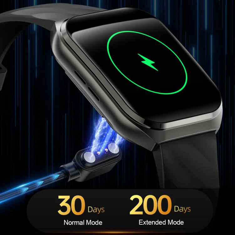MT66 1.83-inch IPS Curved Screen Smart Watch with 1000mAh Battery(Black Case Leather Strap) - Image 14