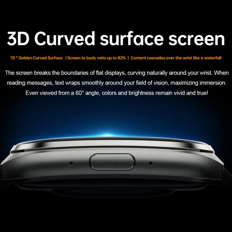 MT66 1.83-inch IPS Curved Screen Smart Watch with 1000mAh Battery(Black Case Leather Strap) - Image 6