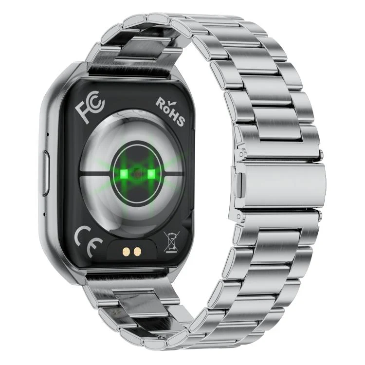 MT66 1.83-inch IPS Curved Screen Smart Watch with 1000mAh Battery(Silver Case Steel Strap) - Image 3
