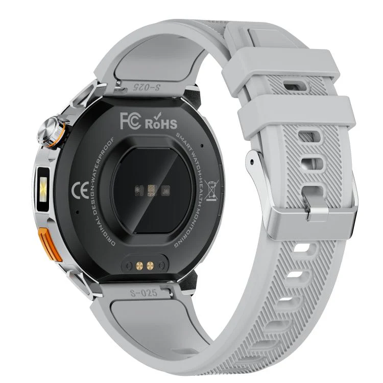MT68 1.7-inch IPS Display Outdoor Adventures Smart Watch with 1000mAh Battery & Flashlight(Silver Case Silicone Strap) - Image 3