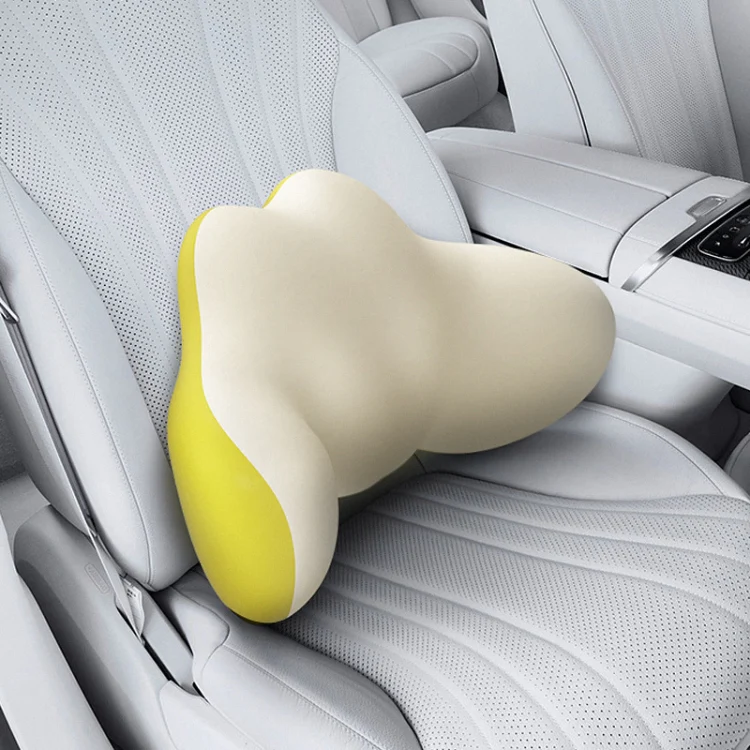 Multi-Function Lumbar Massager Car Cervical Hot Waist Massage Pillow, Specification: Charging Model Yellow - Image 14